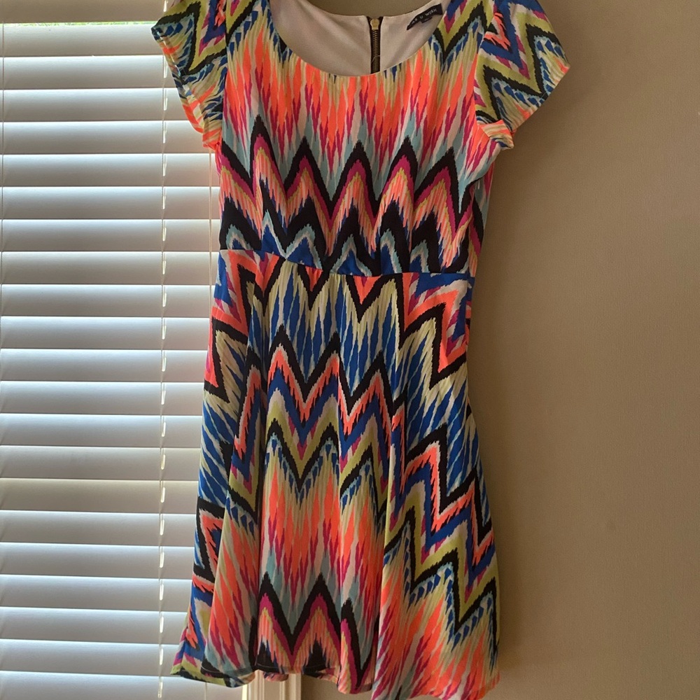 Vibrant Chevron Dress
